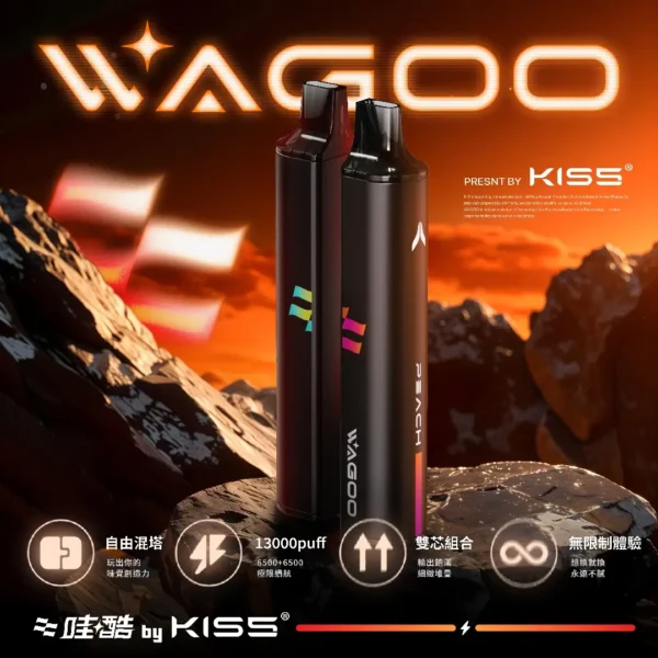WAGOO 哇酷 KIS5 6500口 拋棄式電子煙 不漏油結構/順滑擊喉/雙芯磁吸/78種風味