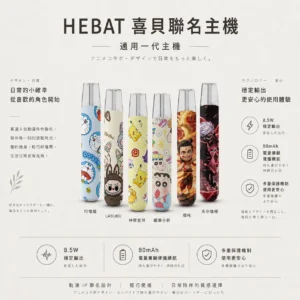 Hebat 喜貝 Labubu 聯名主機 潮流公仔/金屬觸感/8.5W輸出/380mAh/Type-C快充