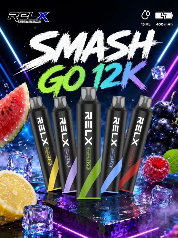RELX Smash Go 12000口 拋棄式電子煙 防乾燒/400mAh/15ml容量/3%-5%尼古丁鹽