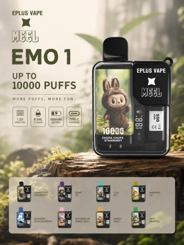 MEEL Labubu 聯名 10000口 拋棄式電子煙 8.5ml油倉/550mAh續航/3%尼古丁鹽/Mesh芯