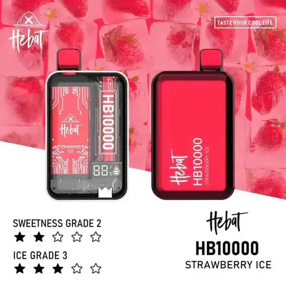 Hebat 喜貝 10000口 拋棄式電子煙 15ml容量/5%尼古丁鹽/LED螢幕顯示/Type-C快充