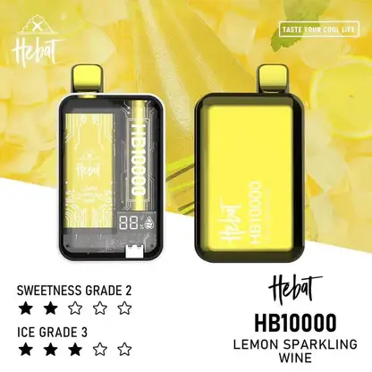 Hebat 喜貝 10000口 拋棄式電子煙 15ml容量/5%尼古丁鹽/LED螢幕顯示/Type-C快充