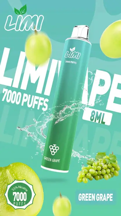 LIMI拋棄式一次性7000口-9.webp LIMI 7000口 拋棄式電子煙 3.5%尼古丁鹽/強勁擊喉感/冰感水果/吸氣發光LED/650mAh可充電