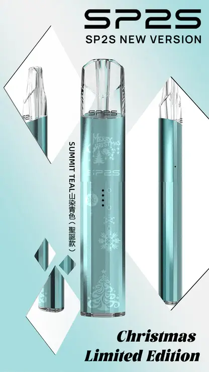 SP2S-聖誕系列主機【鈦系列】-3.webp SP2S 聖誕限定 鈦金屬 一代通用主機 鈦金屬立體浮雕/幻影七彩LED燈效/完美兼容一代煙彈