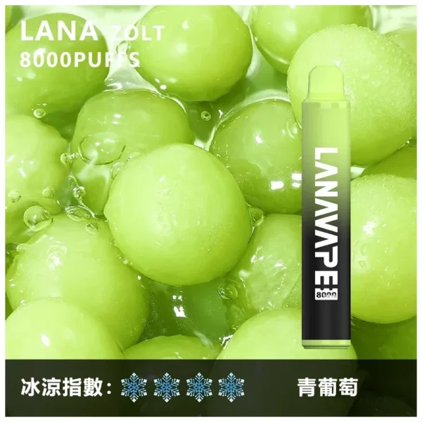 LANA ZOLT 8000口 拋棄式電子煙 15ml煙油/冰感水果/Mesh網狀霧化芯/爆發力強/配置可充電式設計