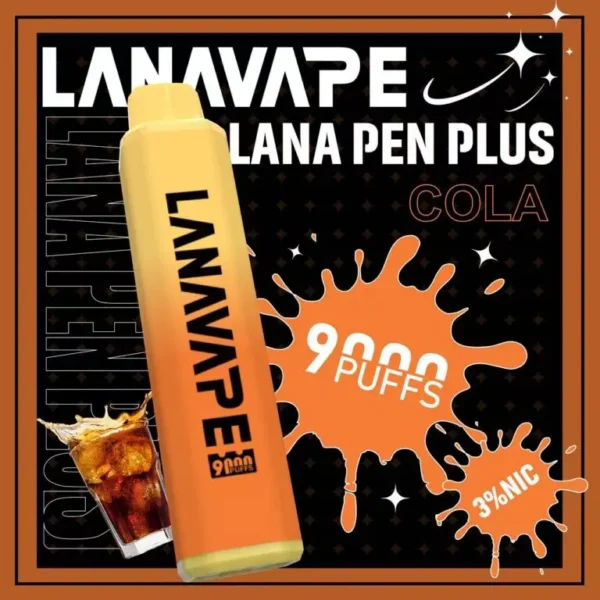 LANA PEN PLUS 9000口 拋棄式電子煙 15ml儲油/3%尼古丁鹽/Mesh芯/Type-C充電